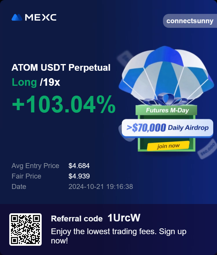 $ATOM Futures Trade with 19X Leverage