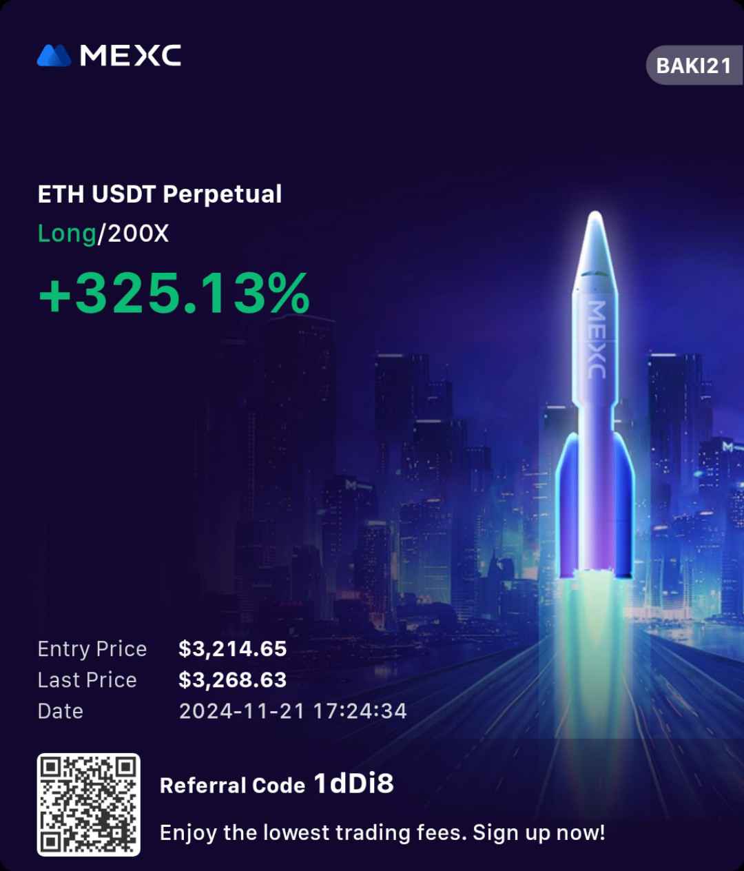 $ETH Long with 300X Leverage